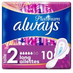 Always serviettes hyginiques always platinum long (taille2) serviettes hyginiques avec ailettes10 ...
