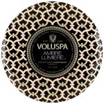 Voluspa maison noir bougie 3 meches ambre lumiere