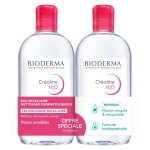 Bioderma - crealine h2o, eau micellaire dmaquillante 2 x 500 ml peaux sensibles crme visage 1 pieces ...