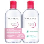 Bioderma - crealine h2o ts eau micellaire dmaquillante 2x500 ml peaux trs sches crme visage 1 pieces ...