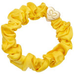 By eloise gold heart silk scrunchie mellow yellow By eloise gold heart silk scrunchie mellow yellow