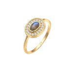Elli - antique noble Élégant cristaux zircone labradorite bague femme plaqué or argent (925 / 1000) bagues ... Elli - antique noble Élégant cristaux zircone labradorite bague femme plaqué or argent (925 / 1000) bagues ...