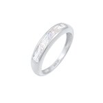 Elli - bague pour dames tincelantes avec des cristaux de zircone en 925 / 1000 argent massif et plaqu ...