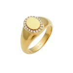 Elli premium - elli premium bague femmes anneau sceau lgant avec cristaux en argent sterling 925 plaqu ...
