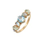 Elli premium - elli premium bague femmes classique avec topaze, pierre de lune et amthyste en argent ...