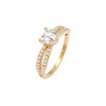 Elli - bague de fiançailles solitaire pour dames avec cristaux de zircone en 925 / 1000 argent massif ... Elli - bague de fiançailles solitaire pour dames avec cristaux de zircone en 925 / 1000 argent massif ...