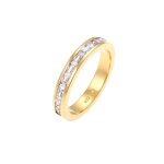 Elli - baguette coupe lgante avec cristaux de zircone bague femme - (925 / 1000) argent bagues 1 pieces ...