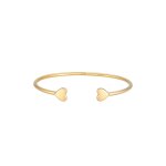 Elli premium - bangle ouvert coeur symbole basic minimal bracelet femme - (925 / 1000) argent bracelets ...