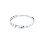 Elli premium - bangle avec pierres femmes zirconia taille diamant blanc argent sterling 925 plaqu or ...