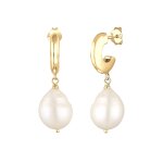Elli - base filigrane perles de culture d'eau douce femme (925 / 1000) argent boucles d'oreilles 1 pieces ...