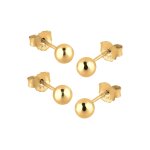 Elli - basic set de clous femme plaqu or argent (925 / 1000) boucles d'oreilles 1 pieces female