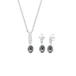 Elli - femmes parure de bijoux avec cristaux en argent sterling 925 coffret de bijoux 1 pieces female ...