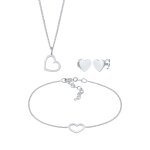 Elli - boucles d'oreilles cloutes pour femmes pendentif coeur amour dcoup ajustable en argent sterling ...