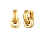 Elli - elli boucle d'oreille crole femmes bicolore argent sterling 925 party / new year's eve or croles ...