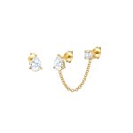 Elli - boucles d'oreilles pour dames en filigrane scintillant avec des cristaux de zircone en 925 / 1000 ...