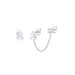 Elli - boucles d'oreilles pour dames en filigrane scintillant avec des cristaux de zircone en 925 / 1000 ...