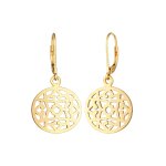 Elli - boucles d'oreilles pour dames ornament oriental round en argent sterling 925 1 pieces female