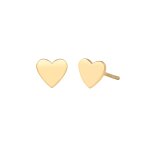 Elli premium - boucle d'oreilles entfants coeur or jaune 375 or boucles d'oreilles 1 pieces female