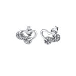Elli - elli boucles d'oreilles femmes coeur cristaux de verre xilion cut blanc argent sterling 925 1 ...