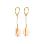 Elli premium - elli premium boucles d'oreilles femmes croles baroques avec perle d'eau douce de culture ...