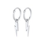 Elli premium - elli premium boucles d'oreilles femmes croles symbole foudre basique en argent sterling ...