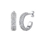 Elli - elli boucle d'oreilles femmes cristaux de verre taille xilion blanc argent sterling 925 party ...