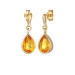 Elli premium - elli premium boucles d'oreilles femmes pendentif d'oreilles goutte lgante avec citrine ...