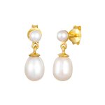 Elli premium - elli premium boucles d'oreilles femmes pendentif d'oreilles noble avec perles de culture ...