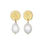 Elli premium - elli premium boucles d'oreilles femmes pendentif d'oreilles organic avec perles d'eau ...