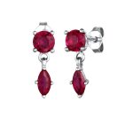 Elli premium - elli premium boucle d'oreille femmes rubis taille marquise argent sterling 925 tenue de ... Elli premium - elli premium boucle d'oreille femmes rubis taille marquise argent sterling 925 tenue de ...