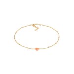 Elli - bracelet de cheville femmes pendentif coeur intemporel avec mail en argent sterling 925 plaqu ...