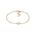 Elli - chane de boules pour dames lgante avec opale synthtique en argent sterling 925 plaqu or bracelets ...