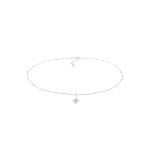 Elli - femmes choker toile avec cristaux en argent sterlin 925 colliers 1 pieces female
