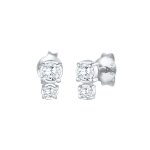 Elli - clous d'oreilles pour femmes elegant basic avec pierres de zirconium en argent sterling 925 plaqu ...