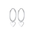 Elli - coeur pendentif adorable boucles d'oreilles femme - argent (925 / 1000) croles 1 pieces female ...