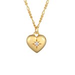 Elli - femmes pendentif c?ur amour avec cristaux en argent sterling 925 plaqu or colliers 1 pieces female ...