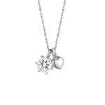 Elli - collier en argent sterling 925 collier pour femme pendentif coeur avec des cristaux de verre 60cm ...