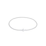 Elli - collier choker pour dames basic t - bar en 925 / 1000 argent massif colliers 1 pieces female