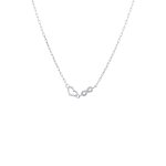 Elli - collier court avec pierre femmes pendentif coeur cristaux de verre taille xilion blanc argent ...
