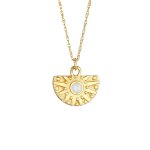 Elli premium - elli premium collier femmes pendentif vintage ornement soleil tendance avec pierre de ...