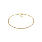 Elli - collier  maillons en chane vnitienne pour femmes, couche de base, t, rglable en argent sterling ...