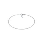 Elli - collier  maillons en chane vnitienne pour femmes, couche de base, t, rglable en argent sterling ...