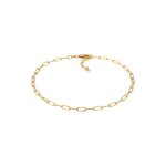 Elli - collier  maillons pour femmes oval basic t trend rglable en argent sterling 925 plaqu or ...