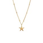 Elli - collier pendentif toile de mer chane  billes argent sterling 925 t / plage 38 cm colliers ...