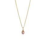 Elli - collier avec pierre femmes pendentif chane blinde cristaux de verre taille xilion rose argent ...