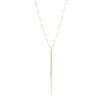 Elli premium - collier en y sans pierre femmes chane blinde or jaune 375 fte / rveillon or 45 cm ...