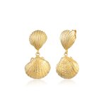Elli - coquillage coeur plage t maritime trend boucles d'oreilles femme - (925 / 1000) argent boucles ...