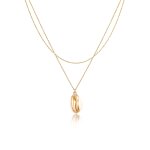 Elli - coquillage pendentif a couche t plage collier femme - (925 / 1000) argent plaqu or colliers ...