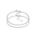 Elli premium - cordon de base pour femmes set de 2 en argent sterling 925 bracelets 1 pieces female