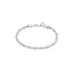 Elli premium - cordon dame torsad lgant de base en argent sterling 925 bracelets 1 pieces female